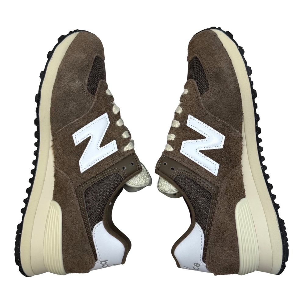 NIB Anthropologie New Balance 574 Sneakers Suede Mushroom Brown M7/W8.5 Retro - Picture 3 of 10